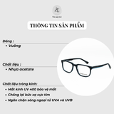 Gọng kính Zay Eyewear SDO dáng vuông nhựa acetate phong cách Hàn Quốc