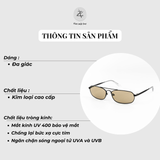  Kính mát Balenciaga BB0010S dáng đa giác titanium cao cấp fullbox 