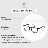 Gọng kính P-Sufiar 28002 dáng vuông nhựa TR90 fullbox chính hãng 