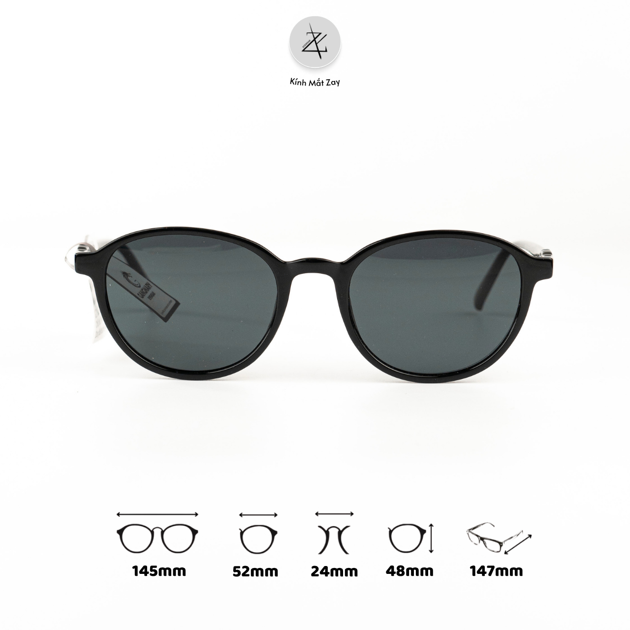  Kính mát phân cực polarized Gangnary 29006 dáng oval TR90 chính hãng 