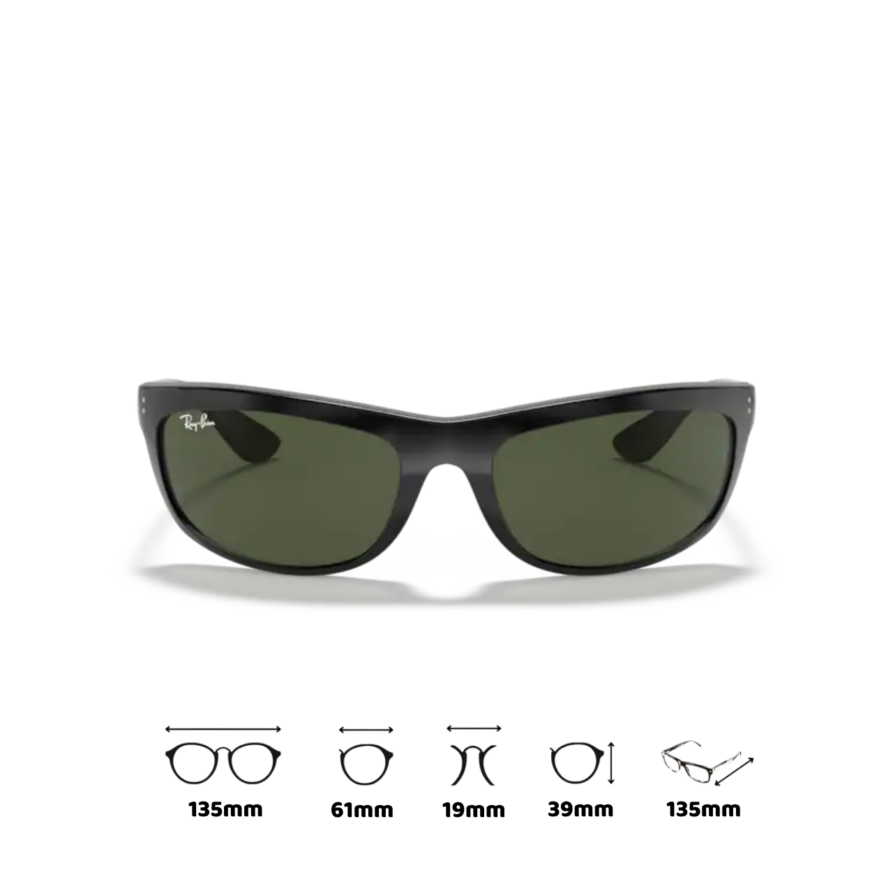  Kính mát RayBan Balorama 0RB4089 dáng vuông nhựa Propionate chính hãng fullbox 