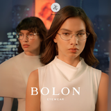  Gọng kính Bolon BA7052 dáng oval titanium chính hãng fullbox 