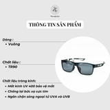  Kính mát phân cực polarizeNew Balance NB08127Z dáng vuông nhựa TR90 chính hãng fullbox 