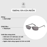  Gọng kính Prada SPR A60 dáng chữ nhật kim loại cao cấp fullbox 