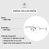  Gọng kính xẻ cước nửa khung Vogue 0VO4331 dáng mắt mèo kim loại chính hãng fullbox 