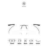  Gọng khoan không viền Oakley Gauge 3.1 0OX5126 dáng chữ nhật Titanium chính hãng fullbox 