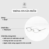  Gọng kính Gentle Monster Lolos dáng oval titanium cao cấp fullbox 