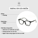  Gọng kính Puncaduo 7120 dáng vuông nhựa TR90 dẻo chính hãng 