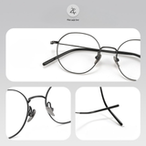  Gọng kính Zay Eyewear 18091 dáng tròn titanium phong cách Hàn Quốc 