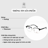  Gọng kính nửa khung New Balance NBO09482Z dáng vuông nhựa & kim loại chính hãng fullbox 