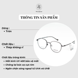  Gọng kính Velocity VL23564 dáng tròn thép không gỉ chính hãng fullbox 