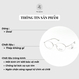 Gọng kính Velocity VL23558 dáng oval thép không gỉ chính hãng fullbox