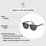  Kính mát phân cực polarized Gangnary TR28015 dáng vuông TR90 chính hãng 