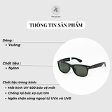  Kính mát RayBan 0RB2132F dáng vuông nhựa Nylon chính hãng fullbox 