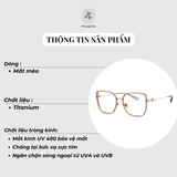 Gọng kính Bolon BA6066 dáng mắt mèo titanium chính hãng fullbox 