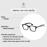  Gọng kính Chrome Hearts SMTTHE-F dáng vuông nhựa actate cao cấp fullbox 