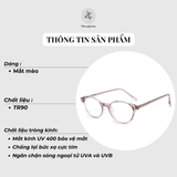 Gọng kính Zay Eyewear 9235 dáng mắt mèo nhựa TR90 phong cách Hàn Quốc