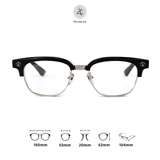  Gọng kính nửa khung Chrome Hearts CH8224 dáng vuông titanium cao cấp fullbox 