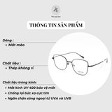  Gọng kính Velocity VL23556 dáng mắt mèo thép không gỉ chính hãng fullbox 
