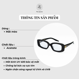  Gọng kính Gentle Monster ASH dáng chữ nhật nhựa acetate cao cấp fullbox 