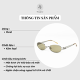  Gọng kính Gentle Monster Cali dáng oval kim loại cao cấp fullbox 