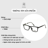  Gọng kính Puncaduo 7125 dáng vuông nhựa TR90 dẻo chính hãng 