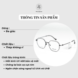  Gọng kính Velocity VL23546 dáng đa giác thép không gỉ chính hãng fullbox 