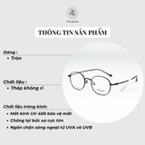  Gọng kính Velocity VL23561 dáng tròn thép không gỉ chính hãng fullbox 