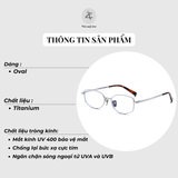  Gọng kính Zay Eyewear B-7000 dáng lục giác titanium cách thời trang cao cấp 