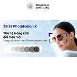 Tròng kính Đổi màu khói đen Lọc ánh sáng xanh Zeiss PhotoFusion X Extra Grey Chính Hãng (Sẵn)
