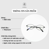  Gọng kính Zay Eyewear F-5110 dáng mắt mèo titanium phong cách thời trang cao cấp 