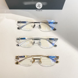  Gọng khoan không viền Chrome Hearts CH8326 dáng vuông titanium cao cấp fullbox 