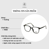  Gọng kính Puncaduo 7129 dáng vuông nhựa TR90 dẻo Hàn Quốc 