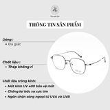  Gọng kính Velocity VL23548 dáng đa giác thép không gỉ chính hãng fullbox 