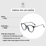  Gọng kính Zay Eyewear 3006 dáng tròn nhựa TR90 phong cách hàn quốc 