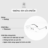  Gọng kính TITIOT 22065 dáng Vuông Titanium fullbox chính hãng 