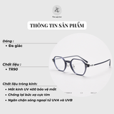 Gọng kính Zay Eyewear KBT 98854 dáng đa giác TR90 phong cách Hàn Quốc