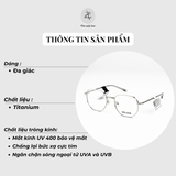  Gọng kính Molsion MJ7226 dáng đa giác titanium chính hãng fullbox 