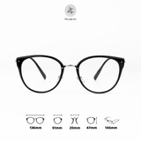  Gọng kính Zay Eyewear 25021 dáng mắt mèo titanium phong cách Hàn Quốc 