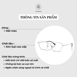 Gọng kính RayBan 0RX6552 dáng mắt mèo kim loại chính hãng fullbox