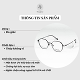  Gọng kính Velocity VL23547 dáng lục giác thép không gỉ chính hãng fullbox 