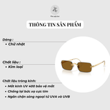  Gọng khoan không viền RayBan X ASAP Rocky 0RX3928 dáng chữ nhật kim loại chính hãng fullbox 