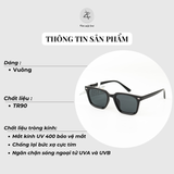  Kính mát phân cực polarized Gangnary TR28021 dáng vuông TR90 chính hãng 