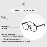  Gọng kính size to Lavein Paris 99011 dáng vuông nhựa TR90 dẻo chính hãng 