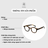  Gọng kính Zay Eyewear 2236 dáng tròn nhựa acetate phong cách Hàn Quốc 
