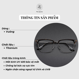  Gọng kính nửa khung Chrome Hearts CH5543 dáng vuông titanium cao cấp fullbox 