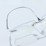 Gọng khoan không viền 69069 dáng đa giác titanium cao cấp