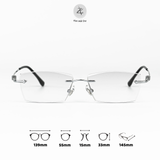  Gọng khoan không viền 69053-99 dáng chữ nhật titanium dẻo cao cấp 