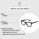  Gọng kính Molsion MJ3119 dáng vuông nhựa acetate chính hãng fullbox 