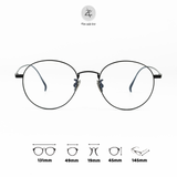  Gọng kính Zay Eyewear 8807 dáng tròn titanium phong cách Hàn Quốc 